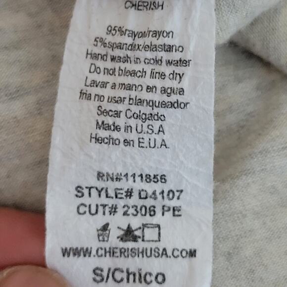 Cherish Oversized Womens Tunic Sz S Beige Taupe Cowl Neck Blouse Top Split Hem - Picture 6 of 6